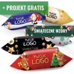 Krówki świąteczne z logo 